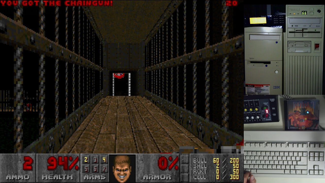 Jugando Doom II en 486 DX2 con Roland MT-32 Y SC55 RetroTink 4K Pro