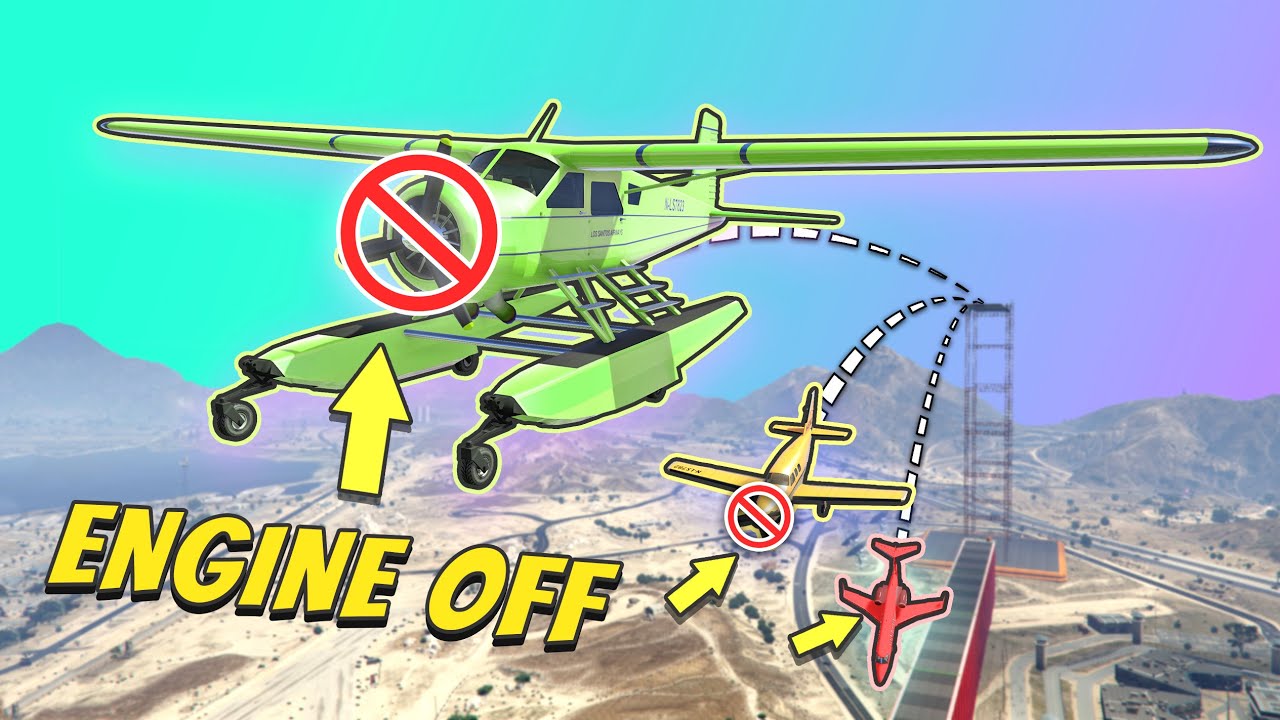 GTA 5 | Which AIRPLANE Can FLY The FURTHEST With ENGINES OFF?