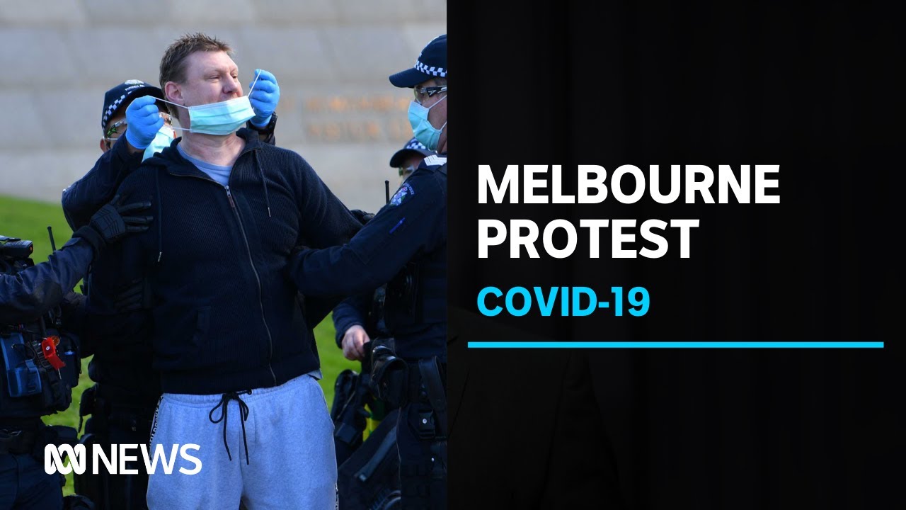 Anti-lockdown protests met with heavy police presence in Melbourne | ABC News