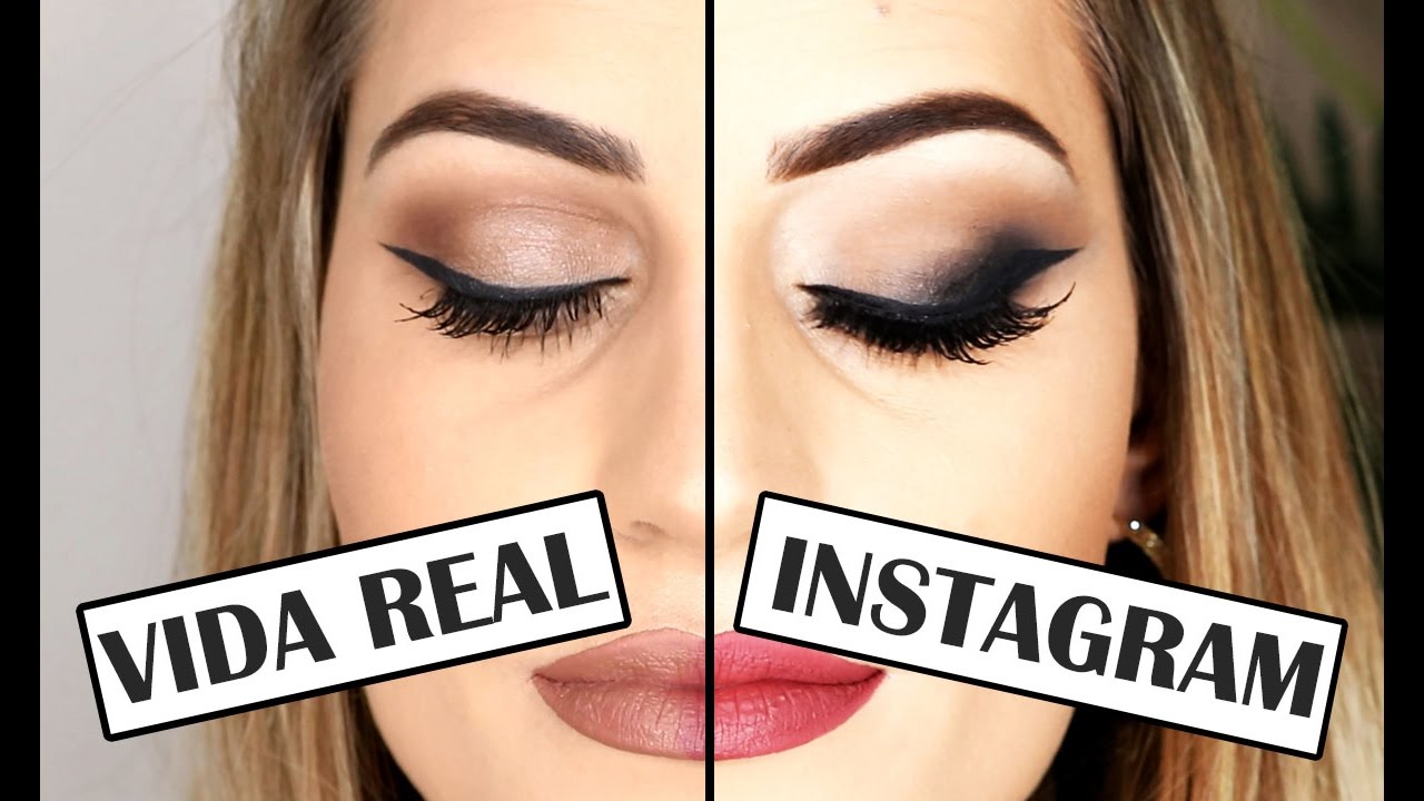 Maquiagem VIDA REAL X maquiagem INSTAGRAM