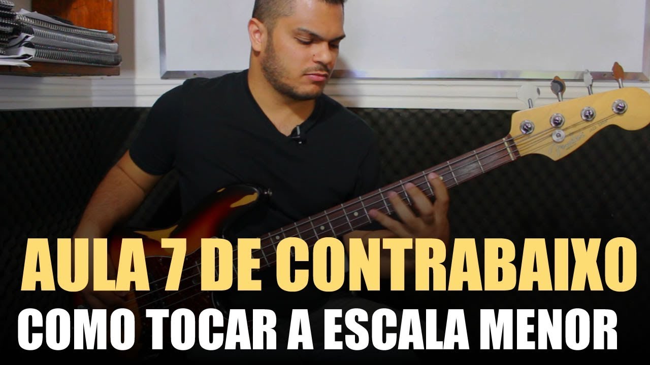 Como Tocar a Escala Menor no Baixo (AULA 7) - Aprenda Contrabaixo do Zero