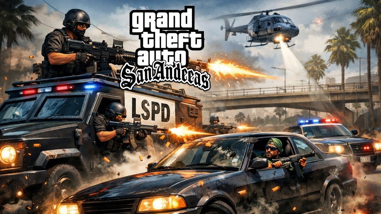 GTA San Andreas police Attack Mission | S | video 13