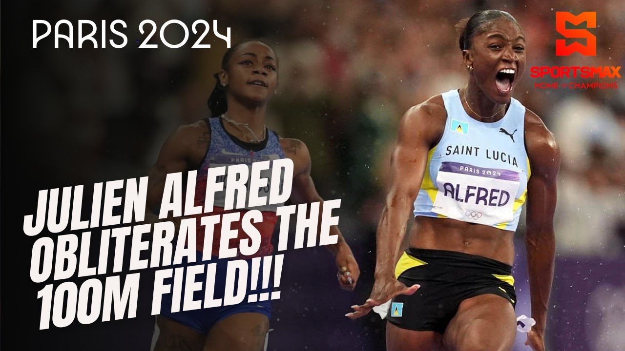 Paris 2024 | Julien Alfred beats Sha'Carri Richards 100m Women's final & smashes NR | SportsMax