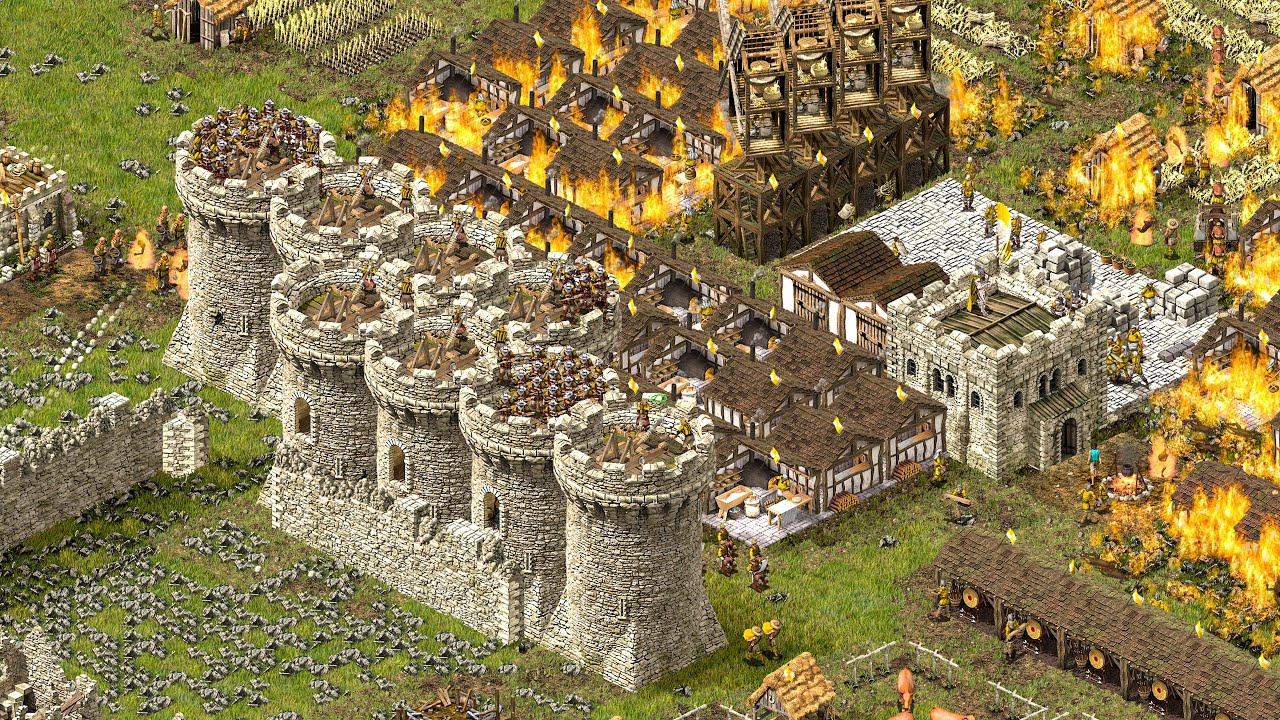 Stronghold 1 Definitive Edition - 1v1v1 WAR & SABOTAGE | Multiplayer Gameplay (PC/UHD)