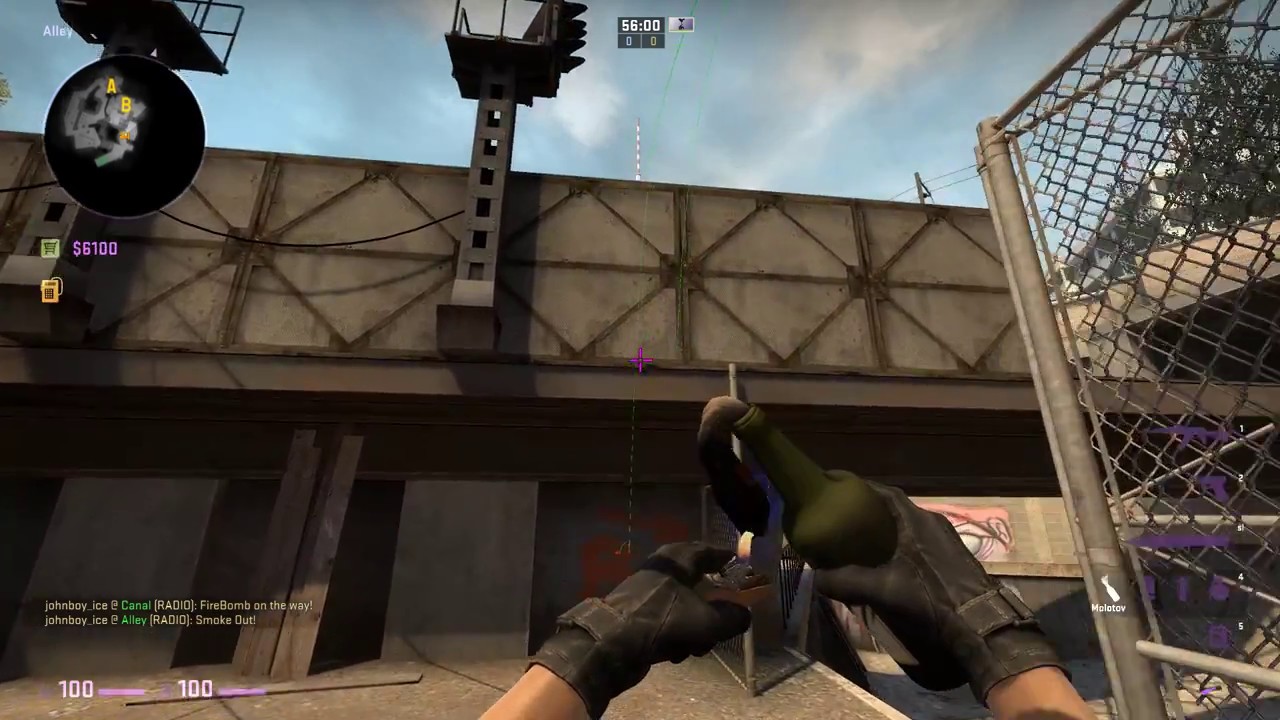 Smoke/Molotov Combos for De_Overpass B site (T side)