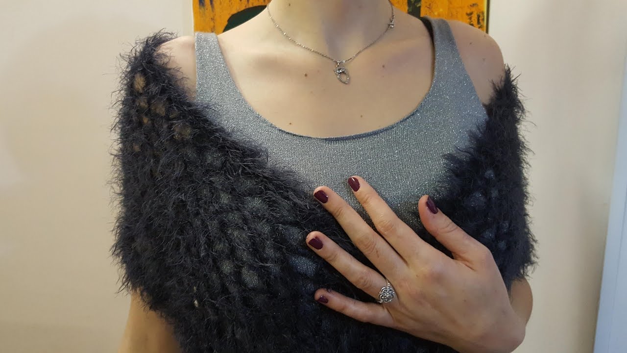 sciarpa in filato pelliccia - Scarf with fur yarn -