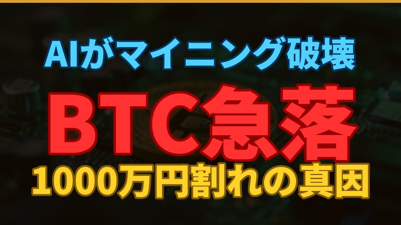 【危険】ビットコインが1000万円割れ。急落の真相と買うべきポイント
