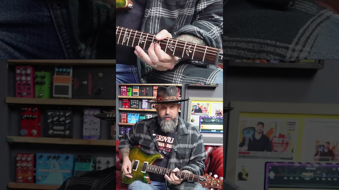 Как сыграть основной рифф из песни "Pretty Woman" | Простой урок игры на гитаре для начинающих (В...