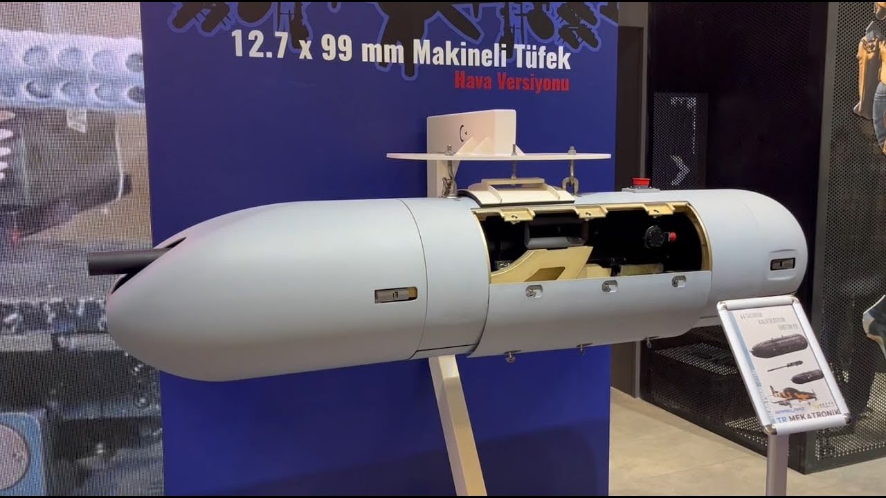 Sarsılmaz's 12.7mm gun pod for H&uuml;rkuş C