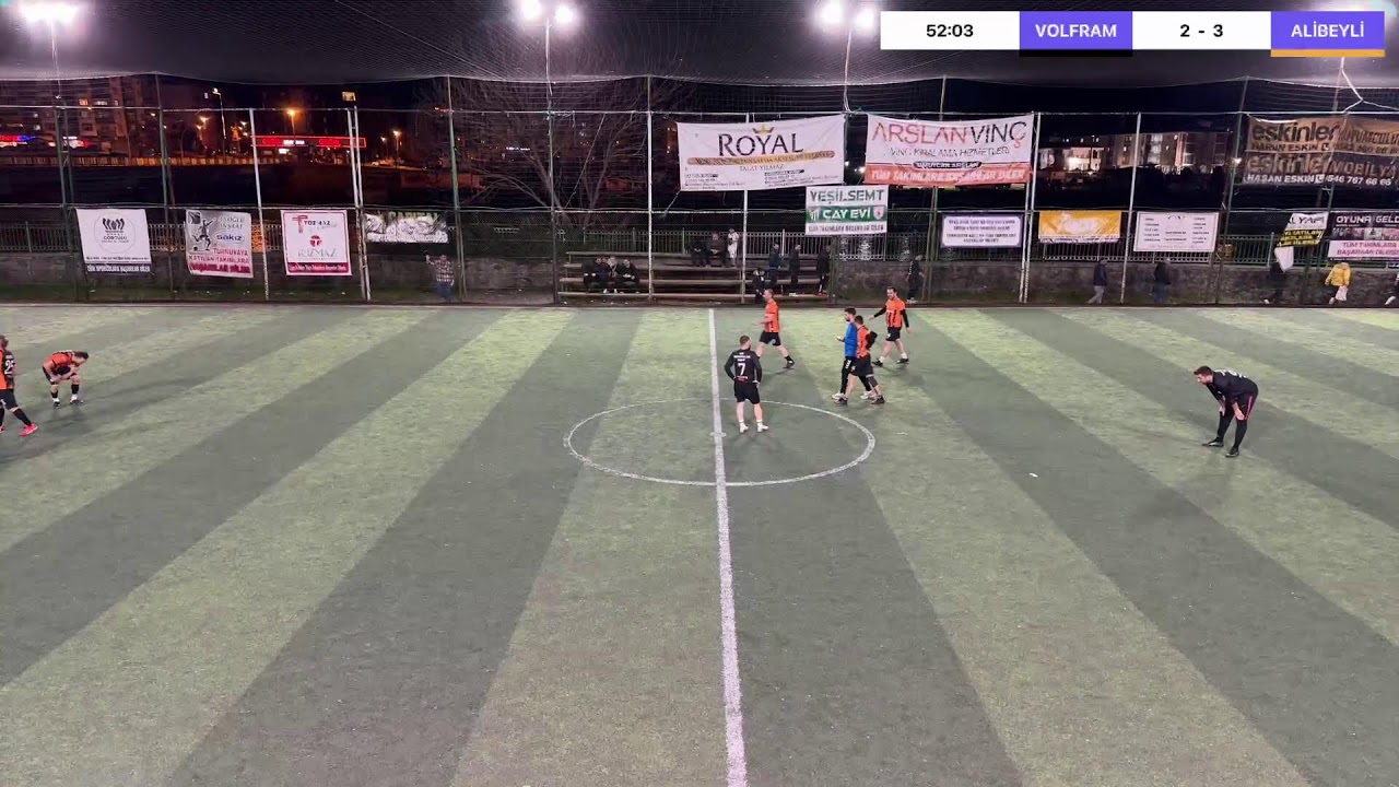MİNİ FUTBOL ÇARŞAMBİYONLAR LİGİ 20. HAFTA KARŞILAŞMAŞI
VOLFRAM  VS ALİBEYLİ