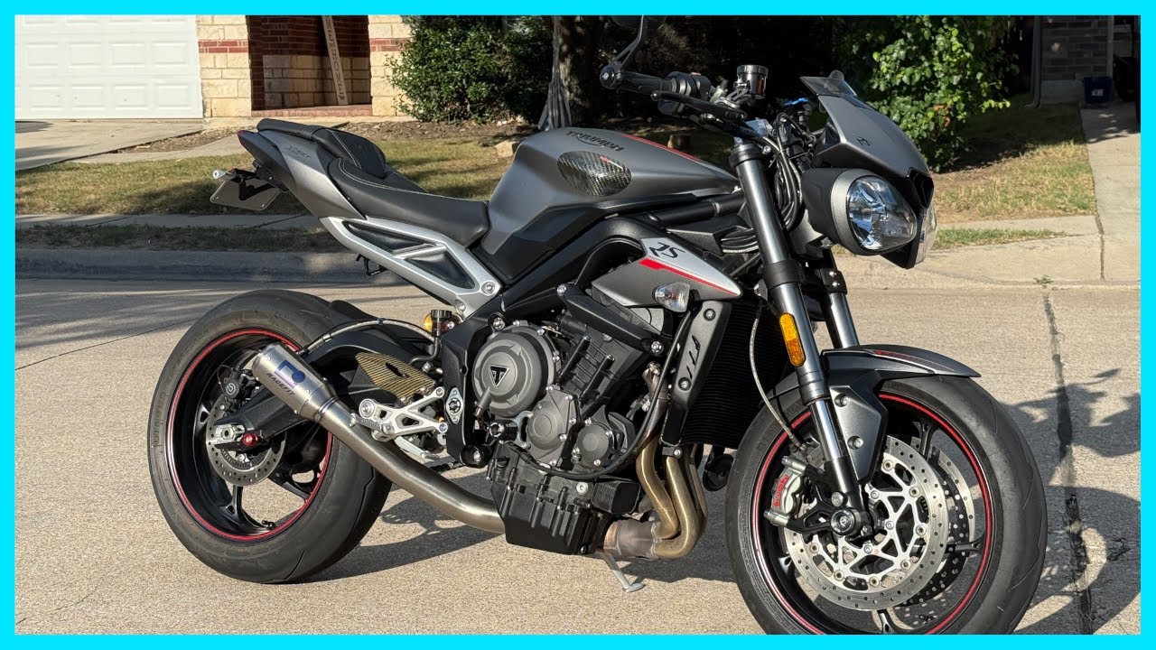 Street triple Racefit exhaust install | Sound comparison