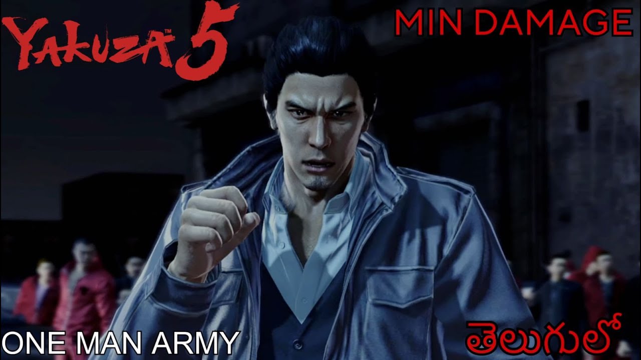 YAKUZA 5  KIRYU [1] VS TOJO CLAN[100] //  , MIN DAMAGE, NORMAL, NO HEAL ITEMS, WEAPONS // TELUGU