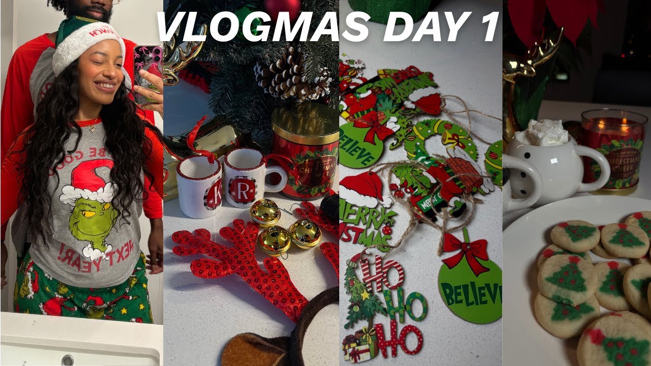 vlogmas '25 день 1 | снимаю новое вступление, рождественскую елку в стиле Гринча!