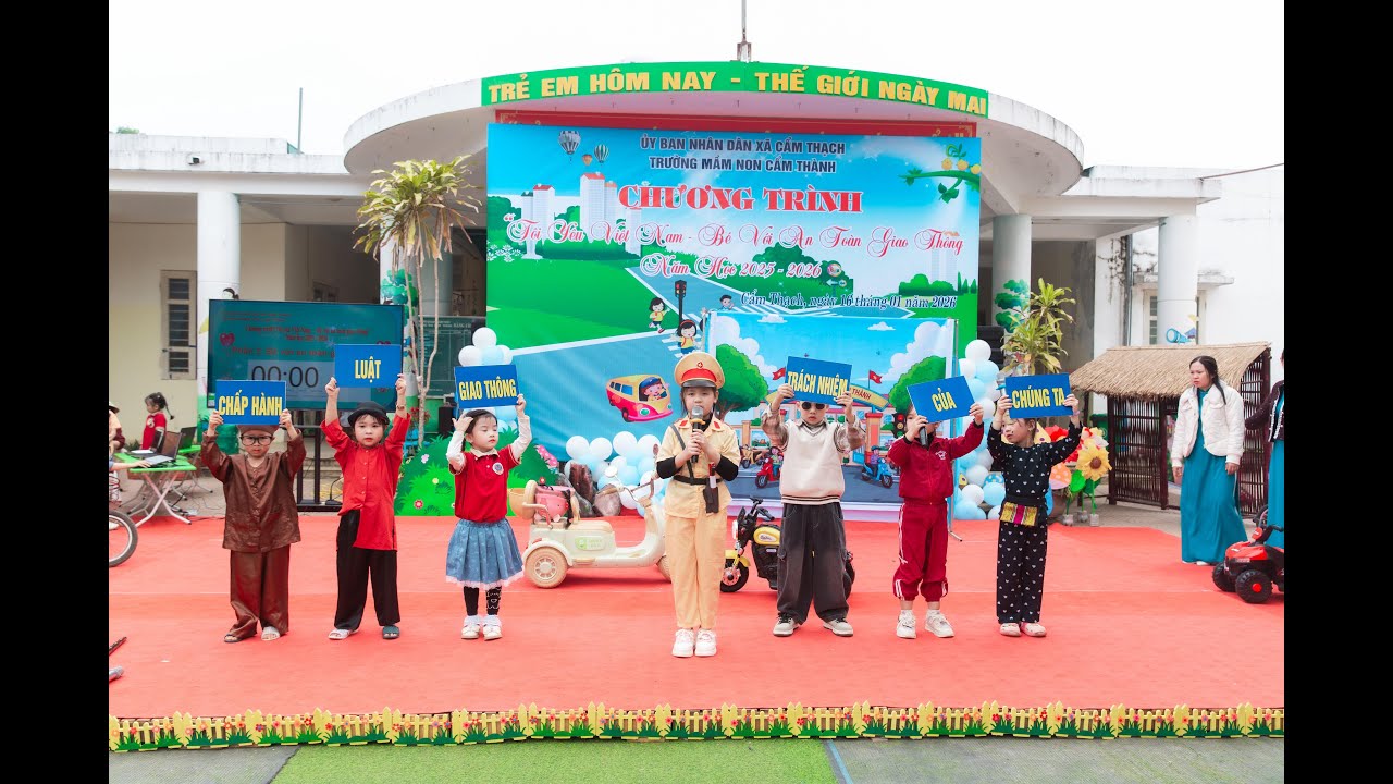Tôi Yêu Việt Nam – Bé với an toàn giao thông | Trường mầm non Cẩm Thành. Năm học: 2025-2026.