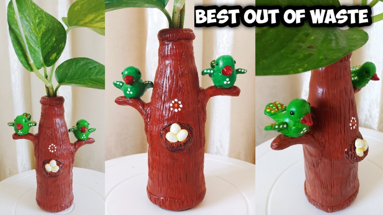 Best out of waste| Bottle craft DIY| Unique planter idea| Show piece planter using bottle| homedecor