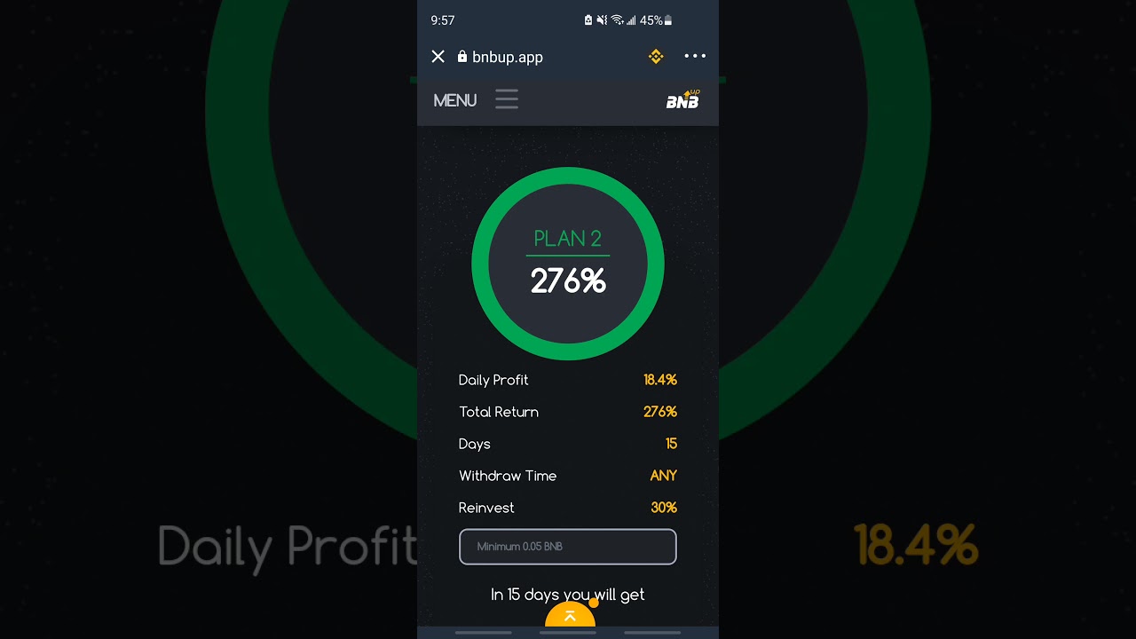 BNBUP 17-20% ROI Daily - New High Yield BNB Staking Platform Tips & Plan Breakdown