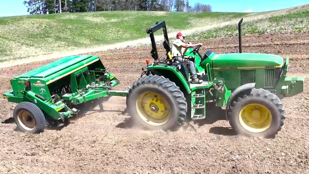Planting New Seeding Alfalfa and Grass Hay Mix! Planting Season 2024!