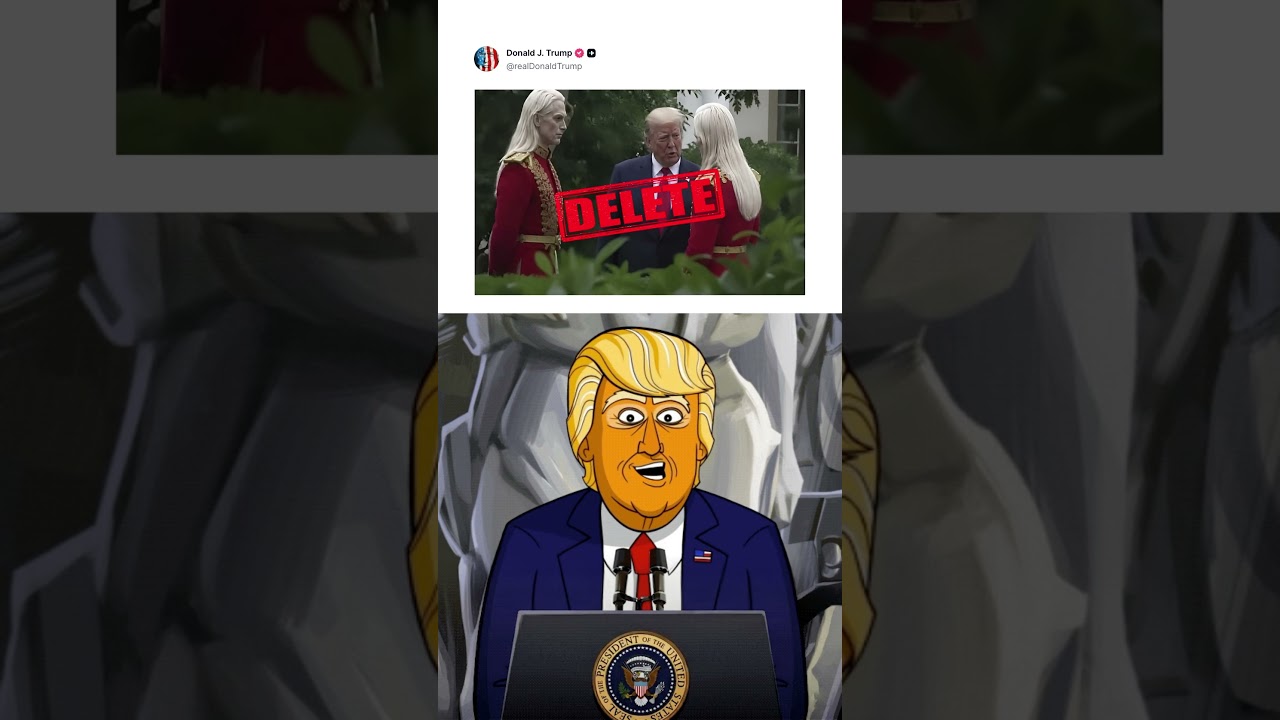 Trump on his Recently DELETED Post 👽🤯 | #politicalhumor  #trump