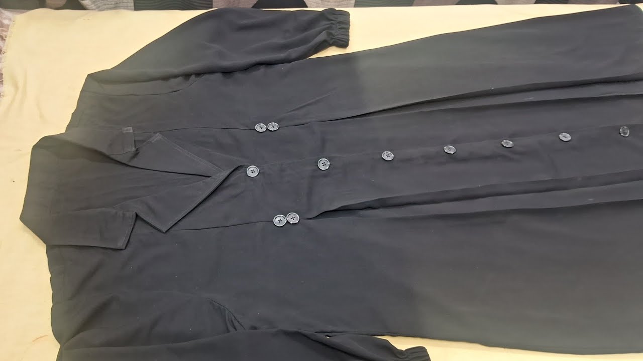 Beautiful Coat collar abaya cutting and stitching # Welcome stiching