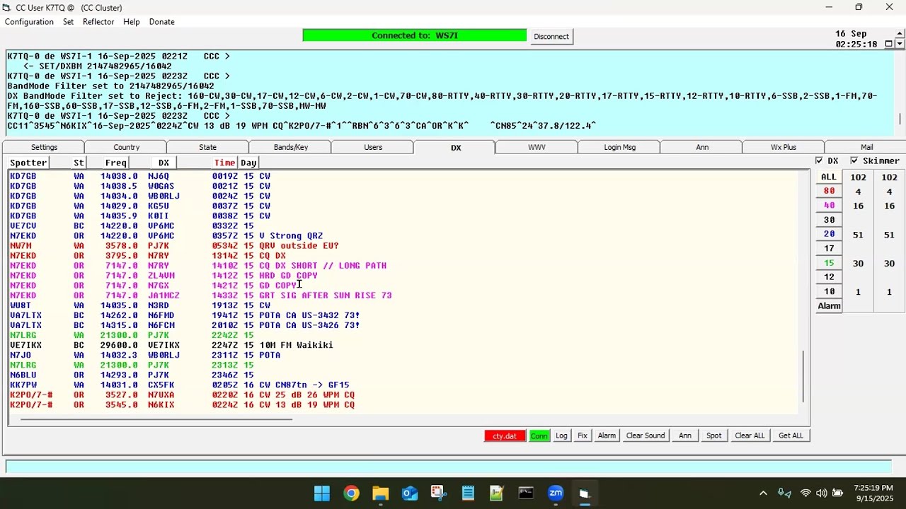 Setup Cluster Spots for Contesting