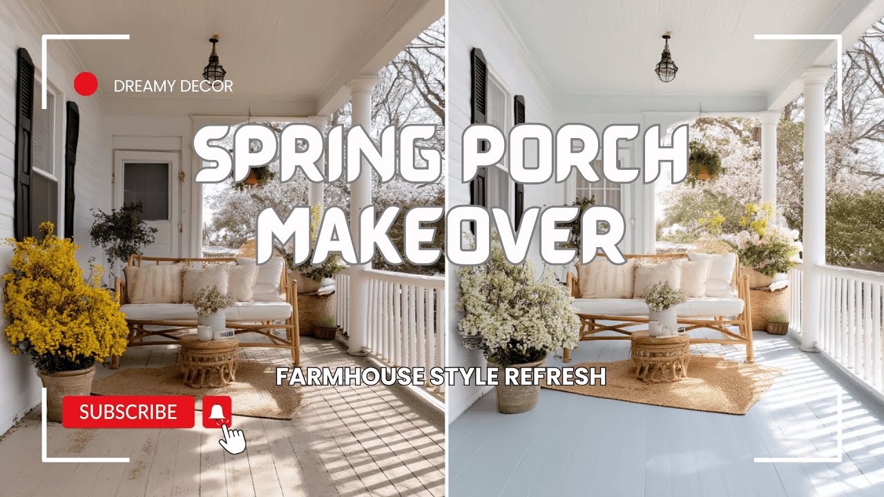 Farmhouse Front Porch Makeover for Spring | Rustic DIY Decor Ideas to Refresh Your Outdoor Space