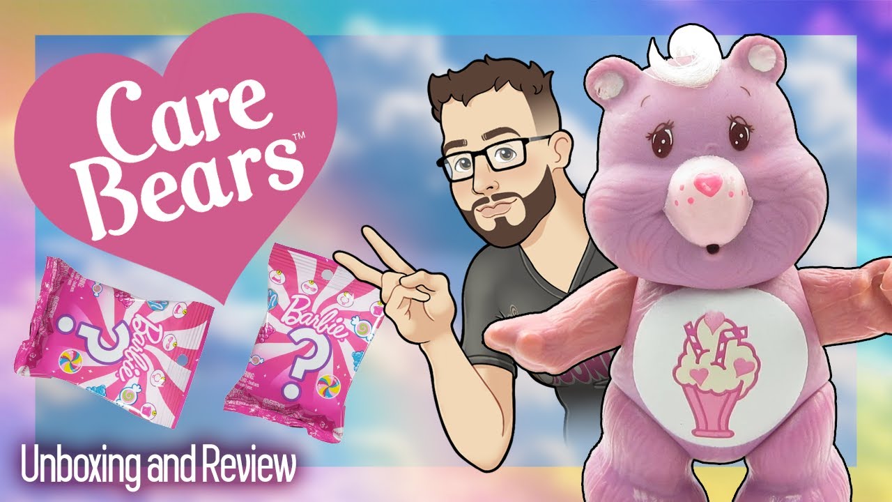 Unboxing: VINTAGE 1984 Kenner Care Bears Share Bear Poseable Figure & Barbie Candy Mystery Packs