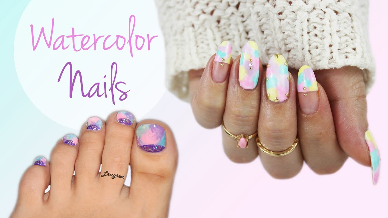 Watercolor Nails| Collab with Lenysea ♡