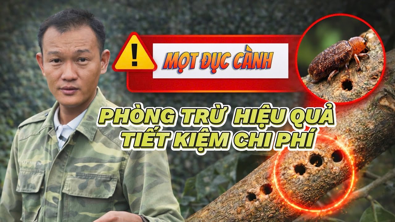 MỌT ĐỤC CÀNH – Âm thầm nhưng gây hại nghiêm trọng! 🔥