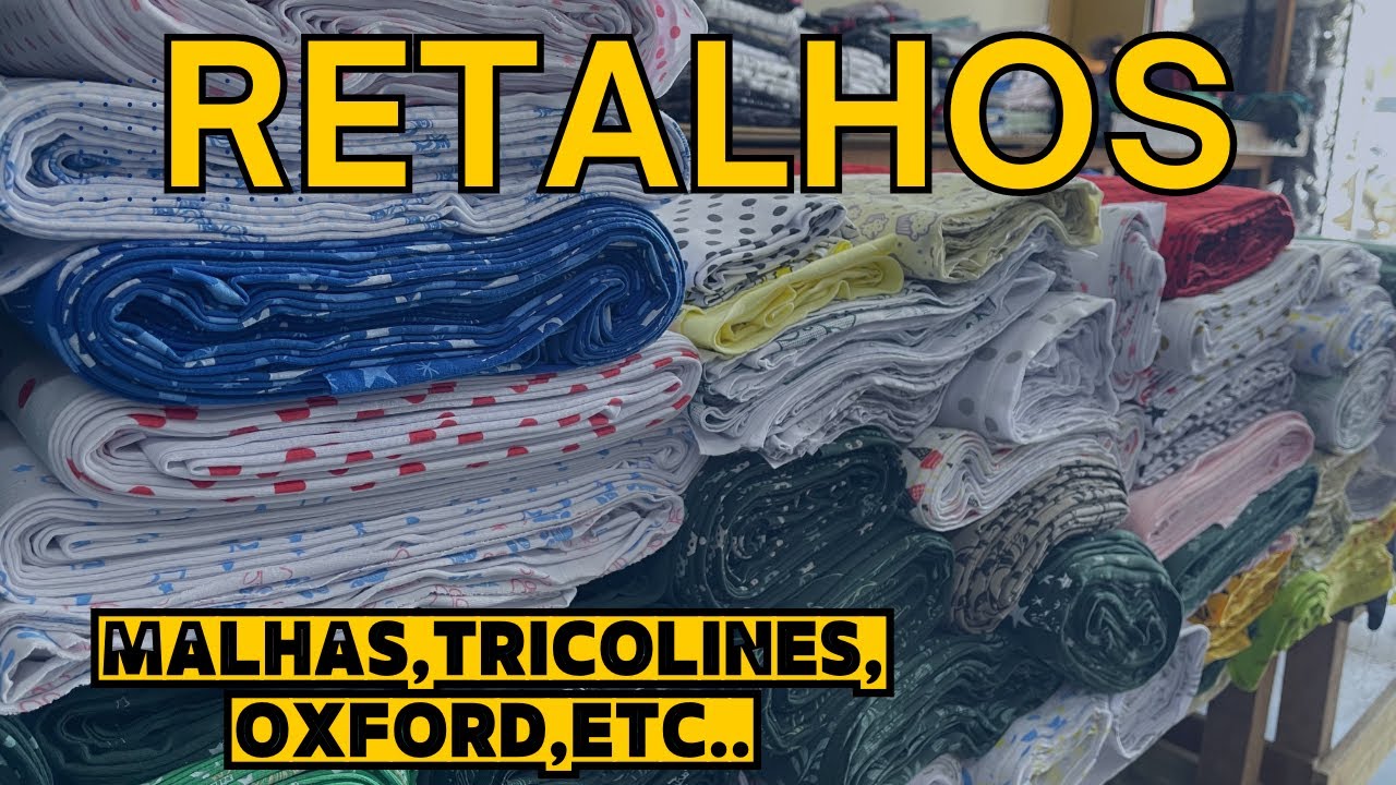 Retalhos no kilo e no metro, diversos tecidos