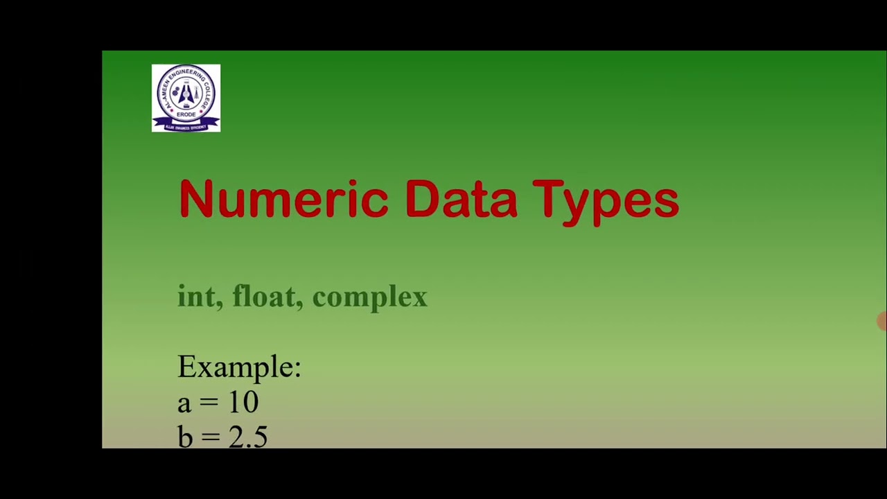 Data types in Python - Mrs. M. Lidiya , AP / GE