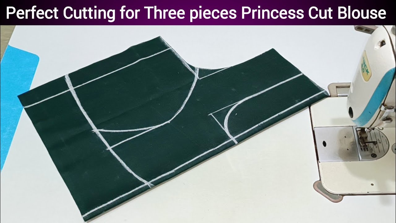Three pieces Princess Cut Blouse Cutting easy method | Prince Cut Blouse Cutting Tutorial