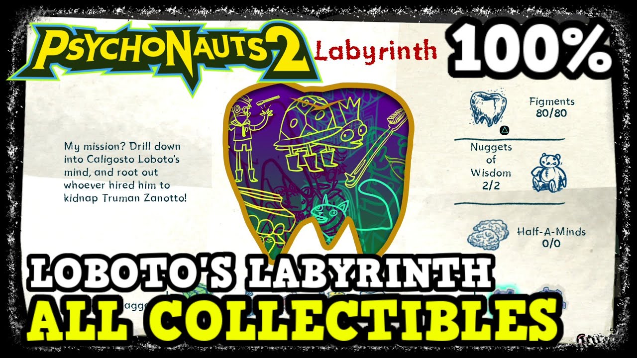 Psychonauts 2 Loboto's Labyrinth All Collectible Locations (Figments, Nuggets of Wisdom, & More)