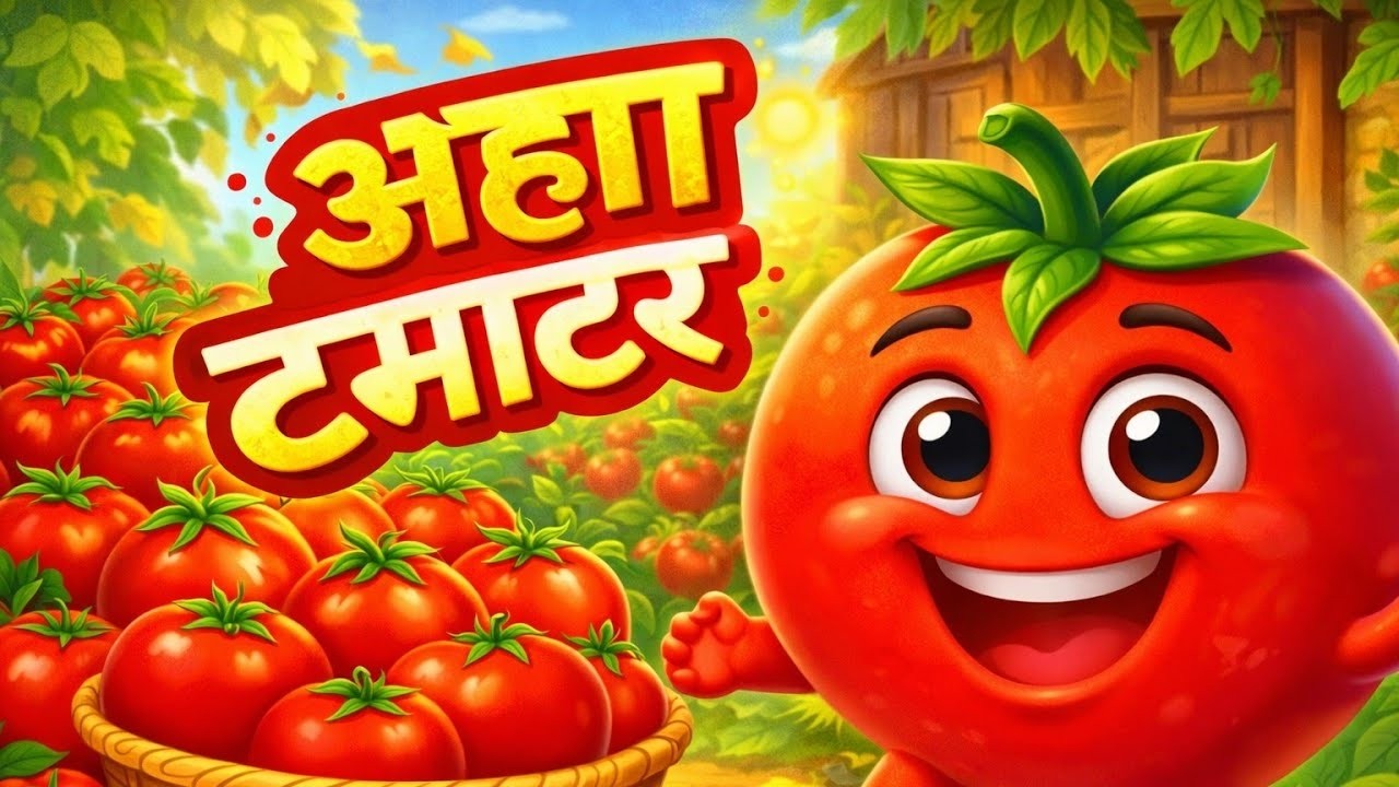 Aaha Tamatar Bade Mazedar 🍅 | Fun Hindi Rhymes for Kids | Mini Masti Kids