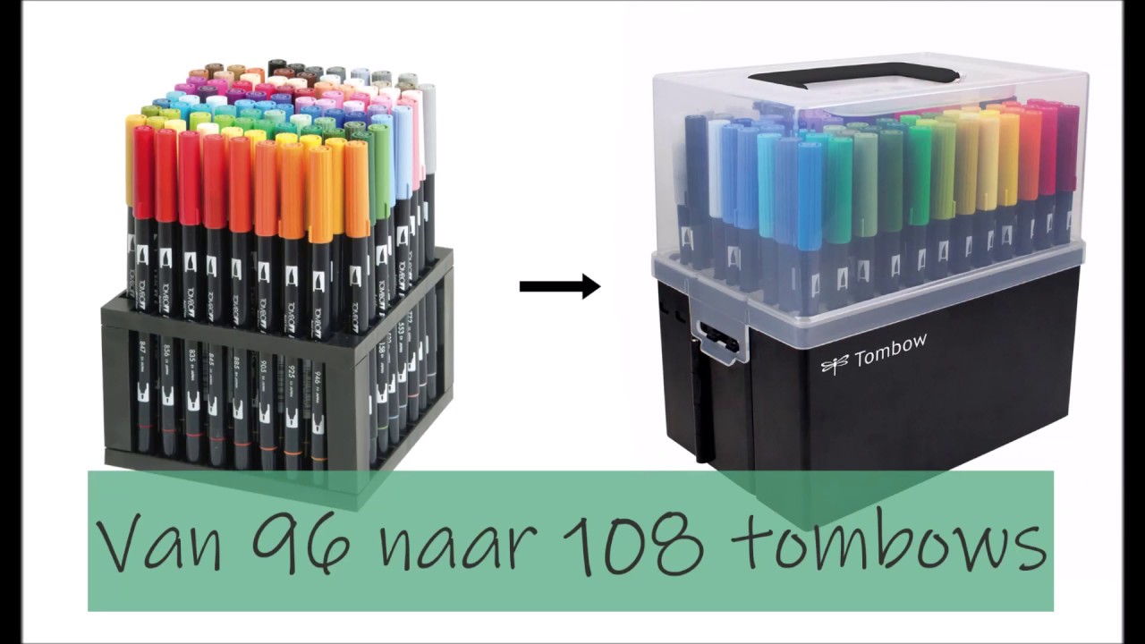 Van 96 naar 108 Tombow ABT dual brush pennen