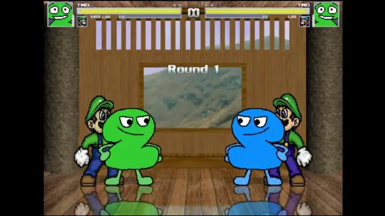 M.U.G.E.N: Two (TPOT) & Super Luigi VS. Two (BFDI) & Luigi (853 Edit) #supermario #bfdi #mugen