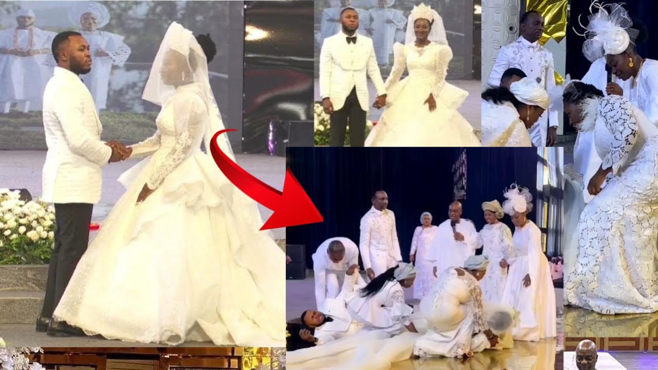 Deborah Paul-Enenche Fell under the Anointing of Bishop David Oyedepo On her Wedding Ceremony
