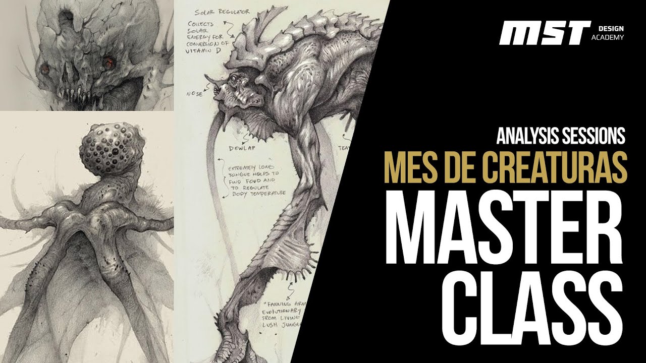 Cómo diseñar criaturas como Bobby Rebholz | Dibujo Anatomía animal | MASTER CLASS |