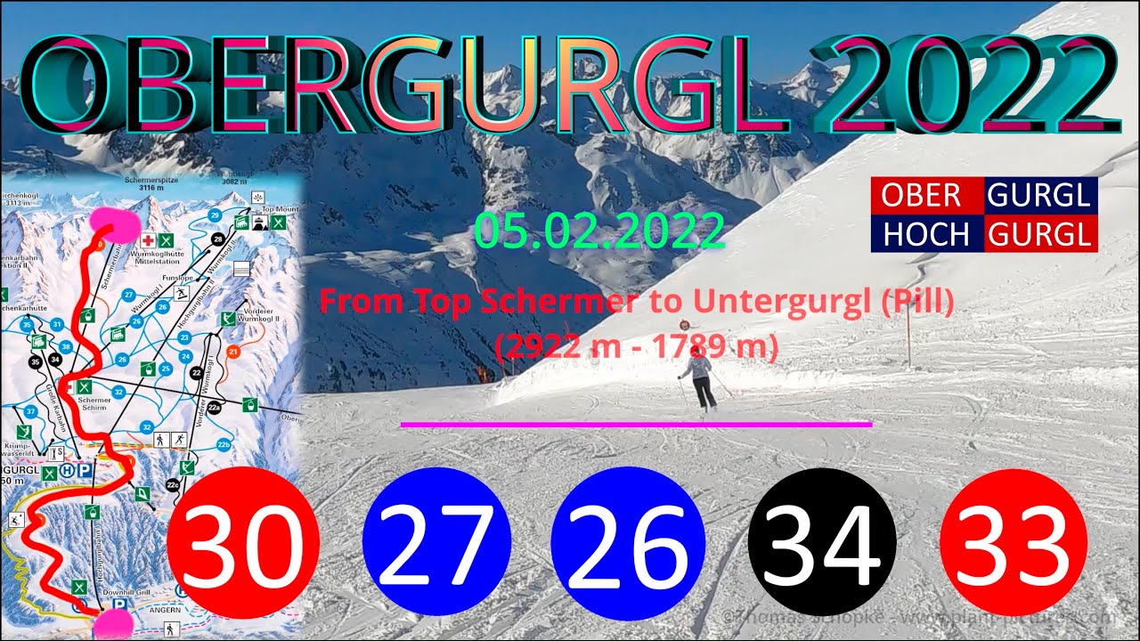 Skiing Obergurgl 05/02/2022: From Top Schermer to Untergurgl (Pill)