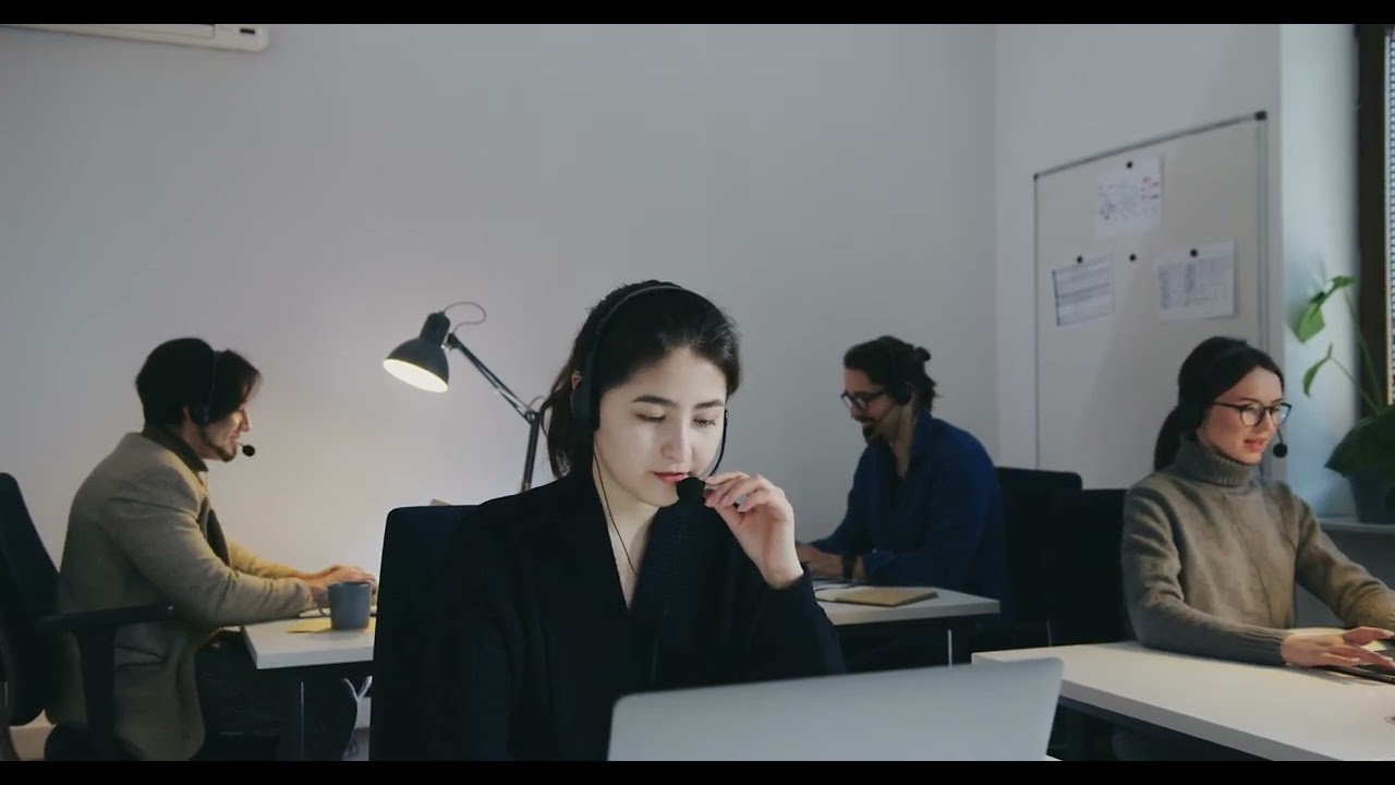 Customer Care Executives Working In the Office | 4K Free Stock Video | Royalty Free Stock Video