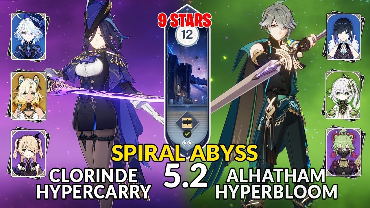 New 5.2 Spiral Abyss | Clorinde Hypercarry Team and Alhaitham Hyperbloom | Genshin Impact Floor 12
