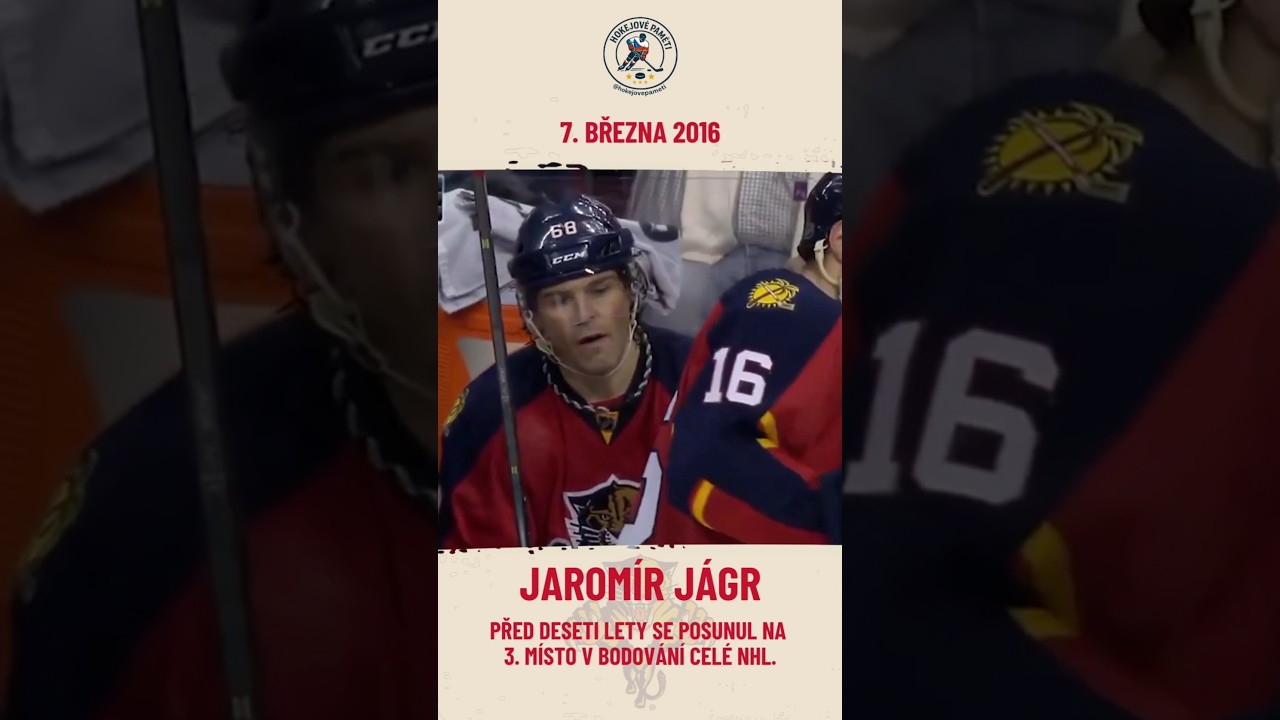 Den kdy se Jaromír Jágr dostal na 3. místo bodování v NHL