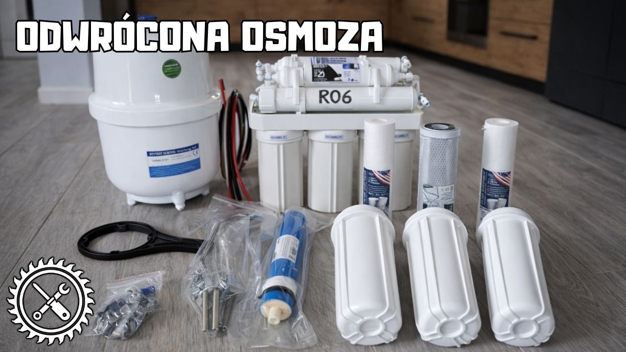 Montaż odwróconej osmozy w kuchni. Samodzielna instalacja zestawu do filtracji wody RO6