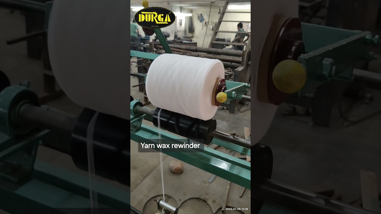 Parallel yarn winding machine | Yarn wax rewinder machine | How to wax yarn #wax #machinery #yt