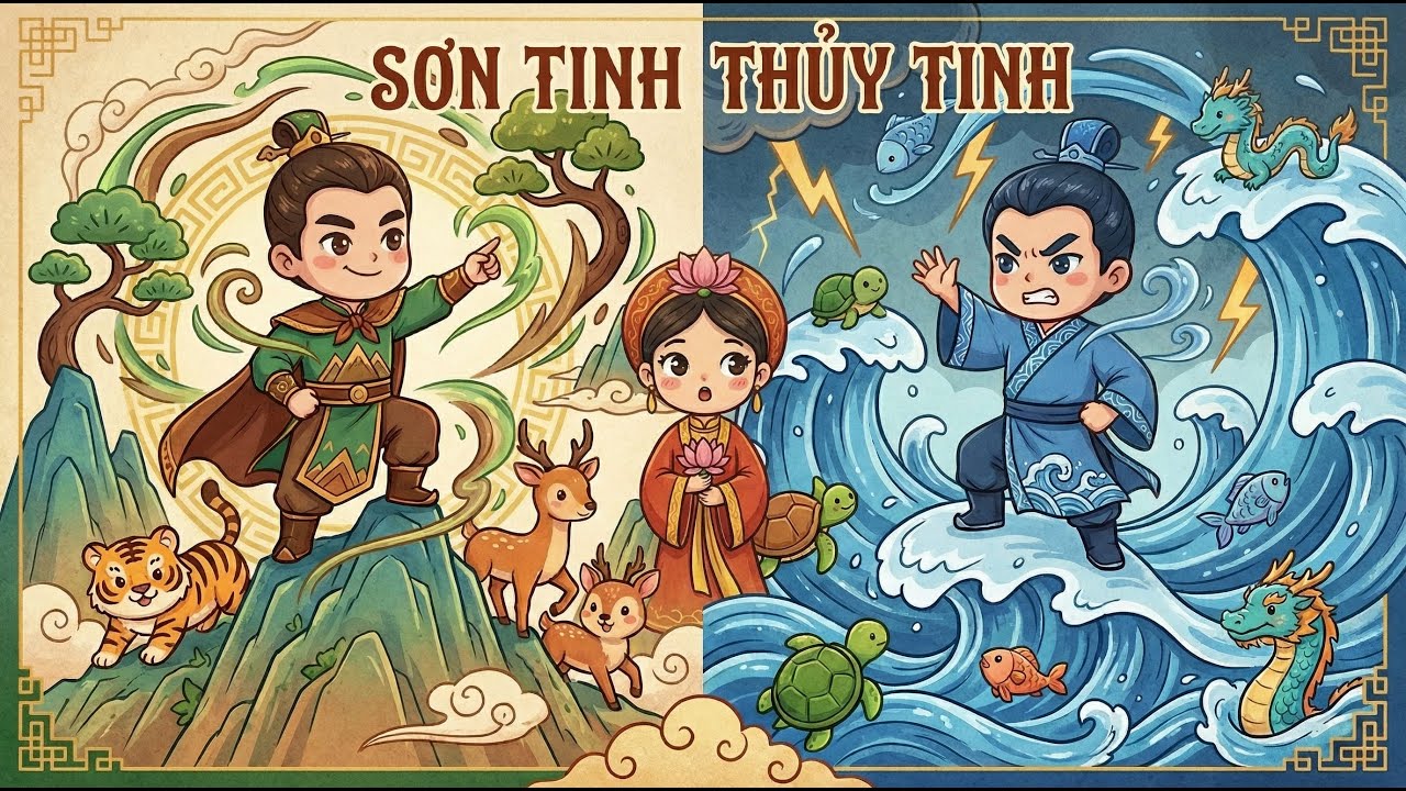 Tổng Hợp Truyện Cổ Tích Việt Nam Hay Nhất: Sơn Tinh Thủy Tinh, Ba Cô Tiên, Sự tích hoa sen