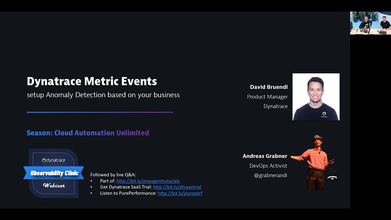 Dynatrace Metric Events –  Setup anomaly detection based on your business