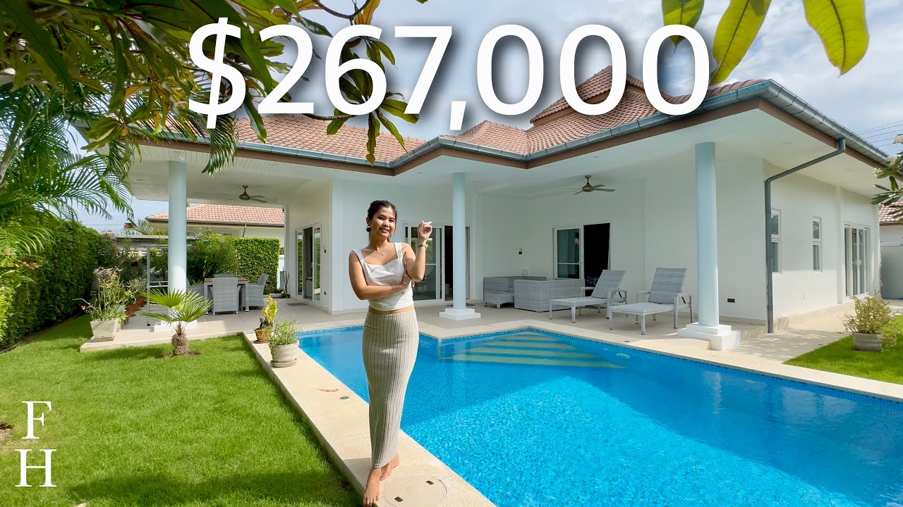 Вилла с бассейном на продажу в Хуахине, Таиланд, за 9 000 000 тайских бат (267 000 долларов США)