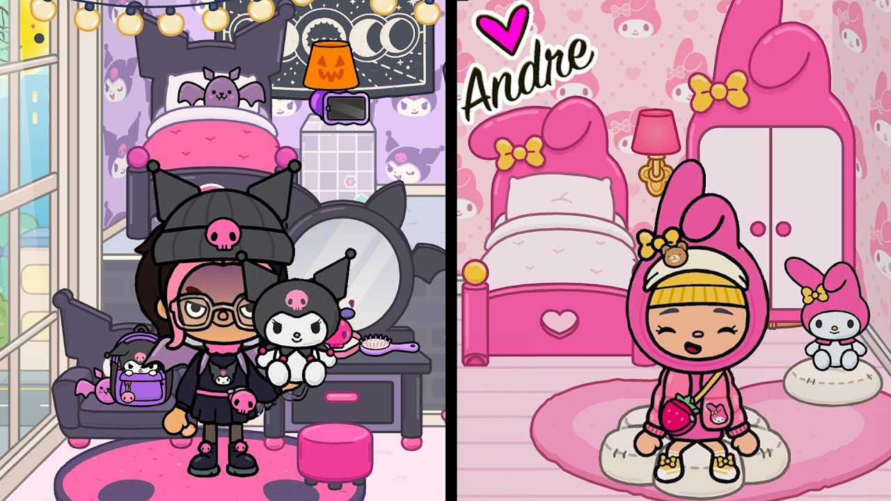 KUROMI vs MELODY | Decorando DOS apartamentos