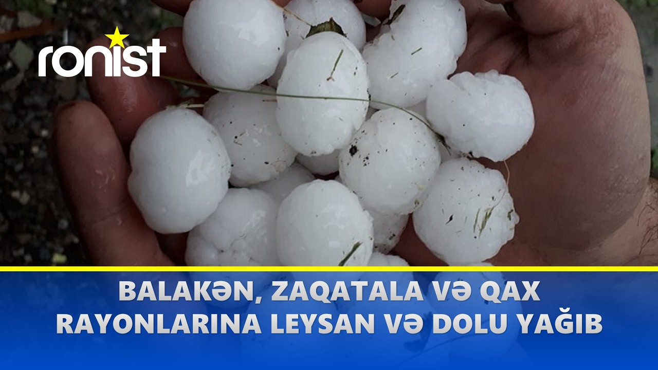 Şimal qərb bölgəsinə yağan dolu əkin sahələrinə və bağlara ziyan vurub (18.05.2024)