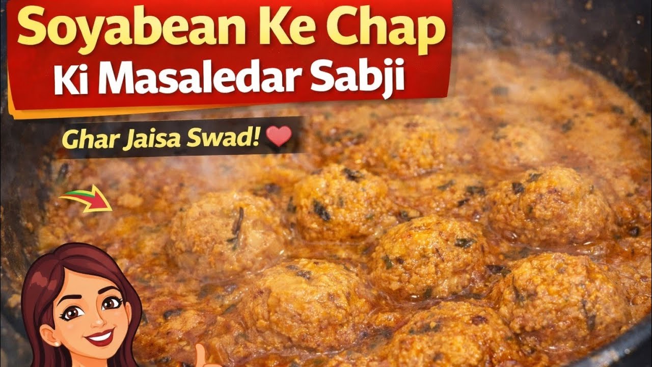 Soyabean Ke Chap Ki Sabji 😋 | Masaledar Gravy Recipe | Cooking With Suman 