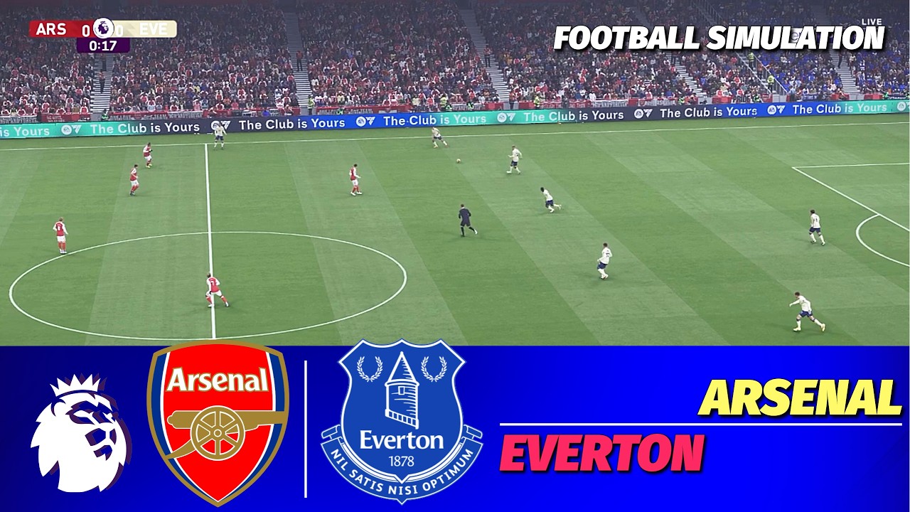 Arsenal vs Everton | Premier League | PES 2021 Simulation